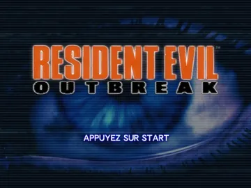 Resident Evil - Outbreak screen shot title
